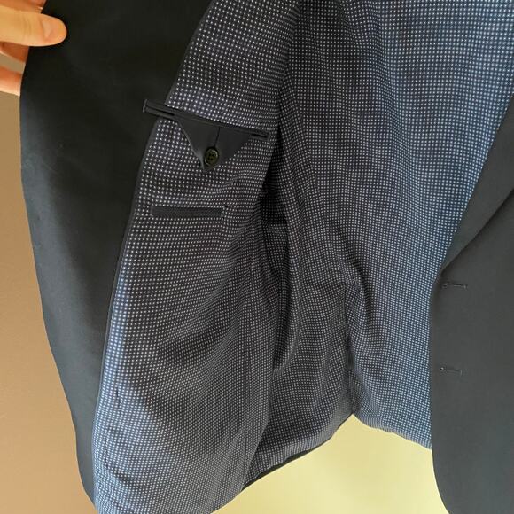 MICHAEL KORS Men's 48L Navy 2 Button Blazer Sports Coat Lined Preppy Career - Picture 8 of 11